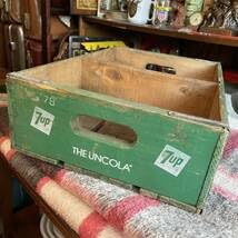 vintage USA70's 7up wood crate 木箱 Vintage 7UP SanDiego Crate Wood Box ビンテージ ウッド